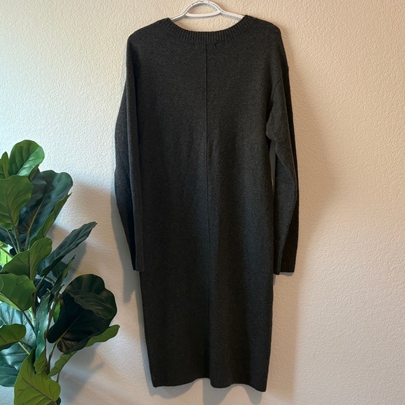 Treasure & Bond Charcoal Gray Long Sleeve wool blend sweater Dress - Picture 7 of 7
